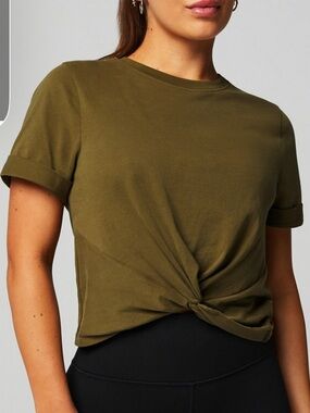 Fabletics olive green Tshirt size medium